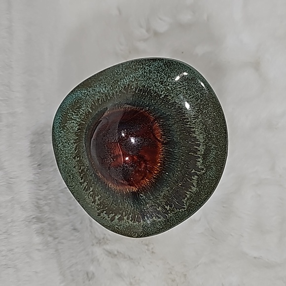 Ceramic Teal/Brown Decor Mushroom - Picture 2 of 4